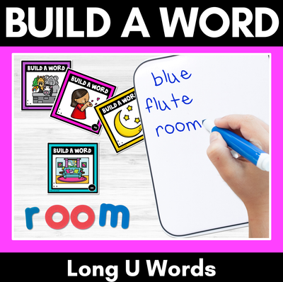Long Vowel U Sound Word Building Cards