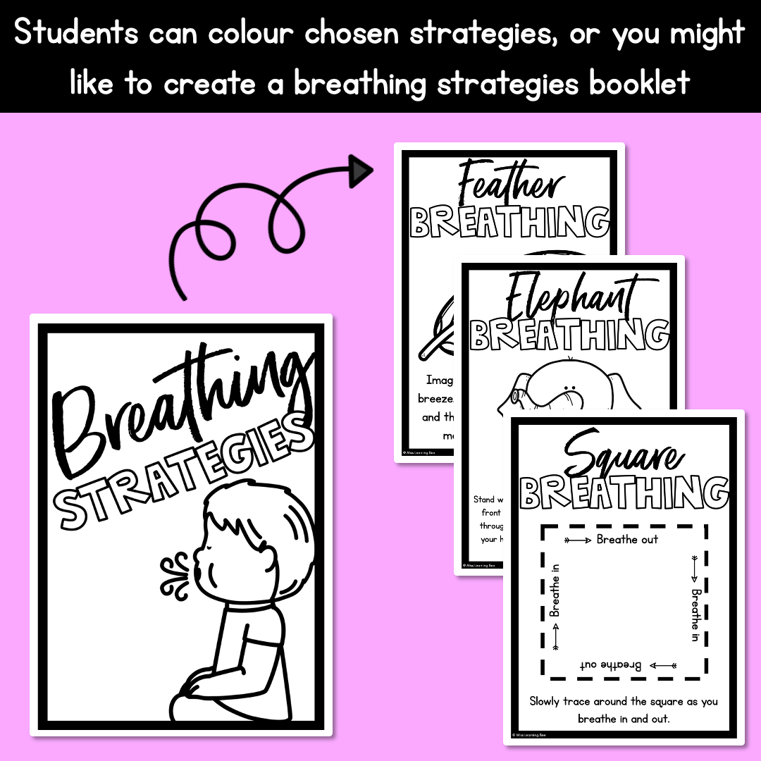 Mindful Breathing Exercises for Kids - Breathing Strategies Student Templates