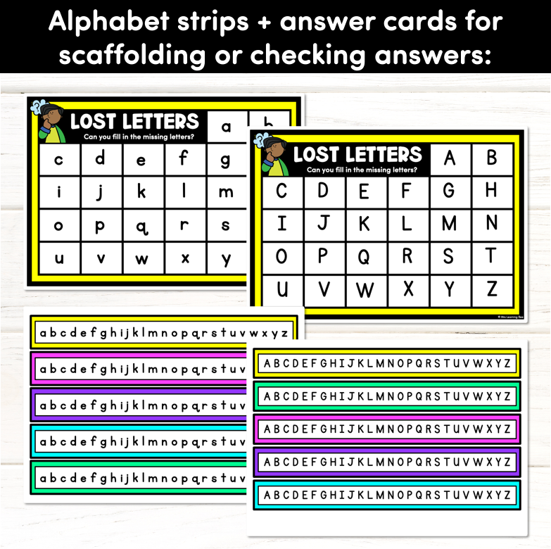 LOST LETTERS | Missing Letter Alphabet Printables
