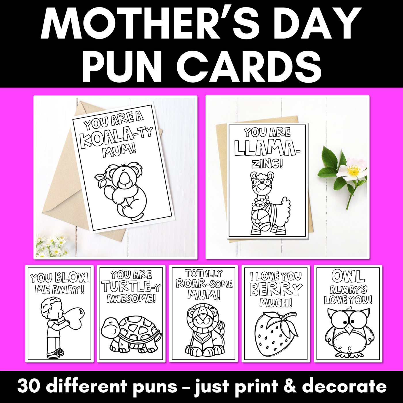 Mother's Day Pun Cards