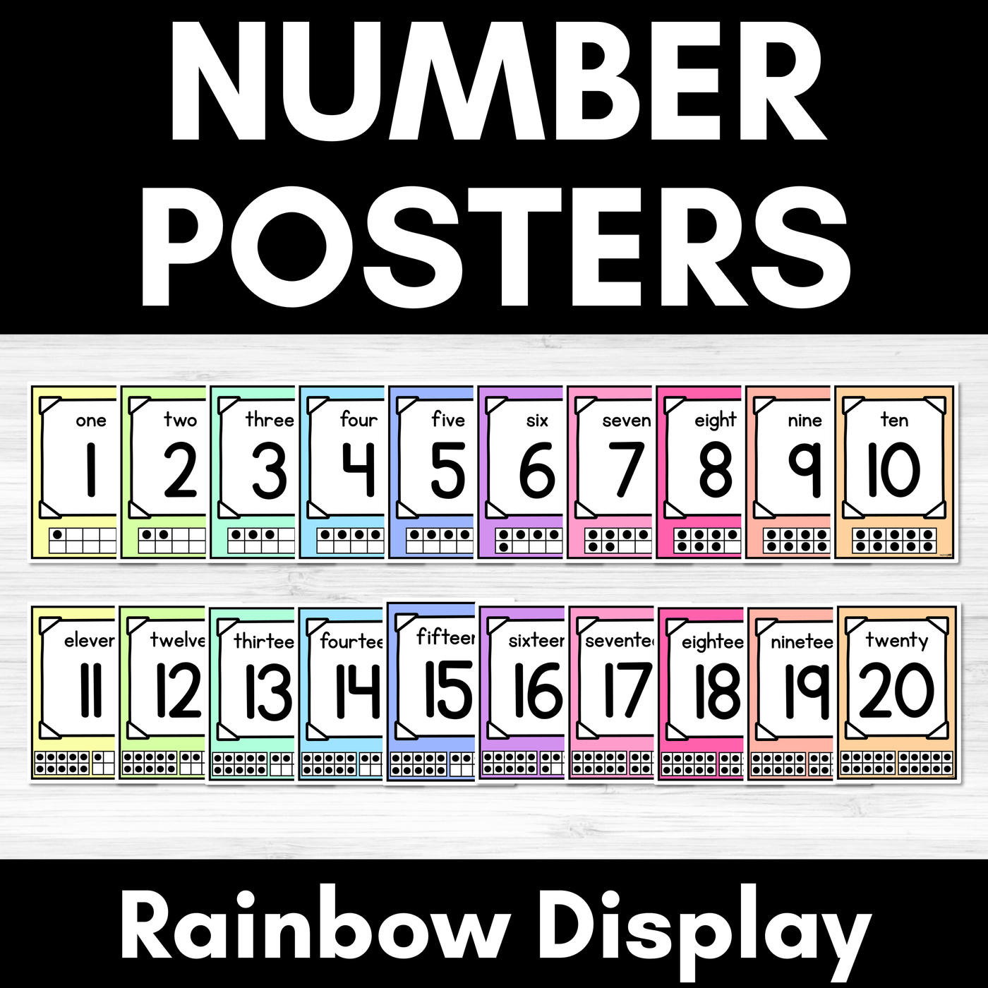 Number Posters RAINBOW