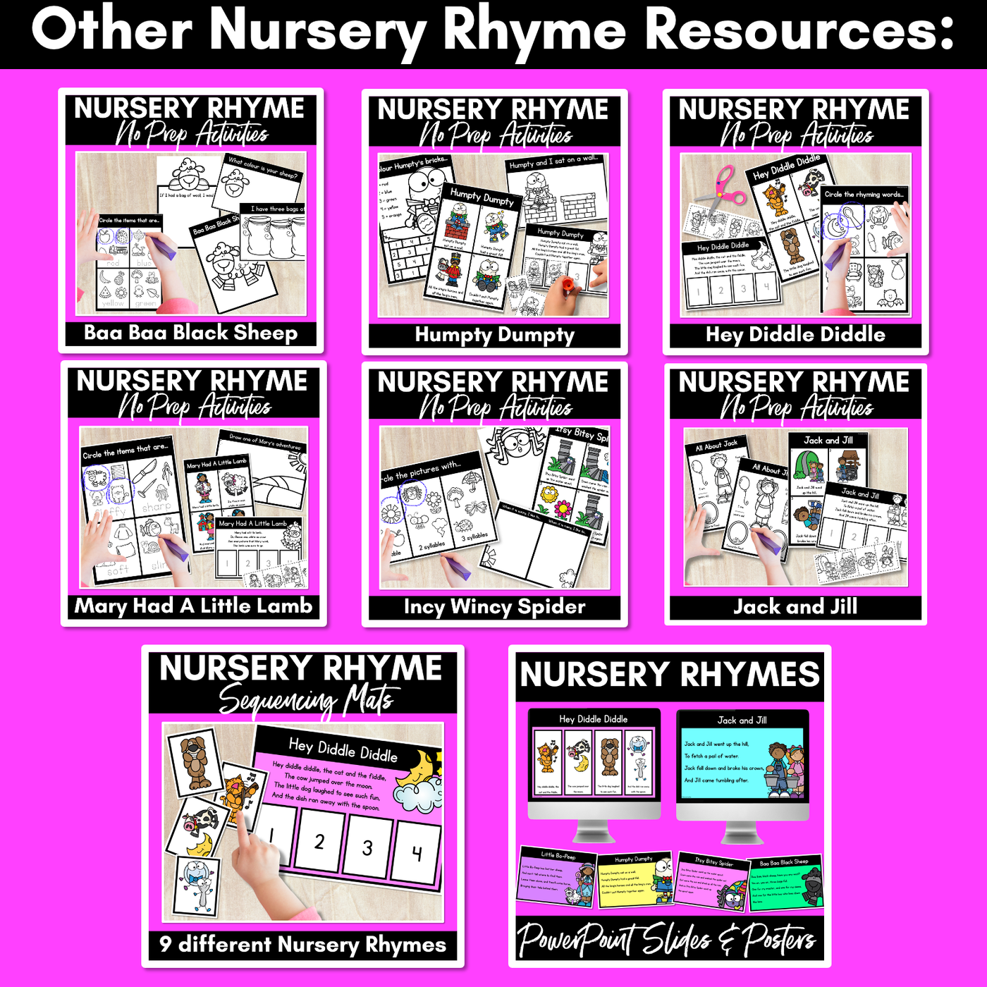 Nursery Rhyme PowerPoint Slides and Posters