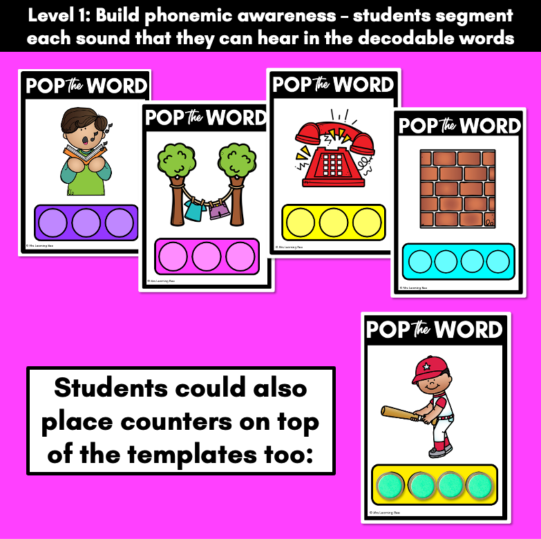 NG QU + X WORDS POPPIT TASK CARDS - Phonemic Awareness + Word Mapping
