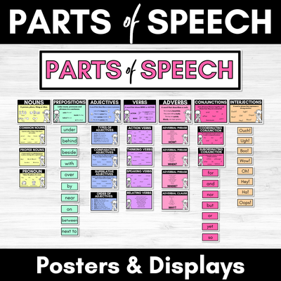 Parts of Speech Posters RAINBOW