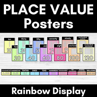 Place Value Posters RAINBOW