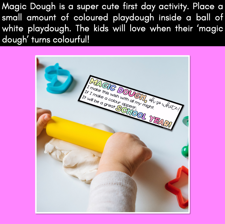 Magic Dough First Day of School Templates