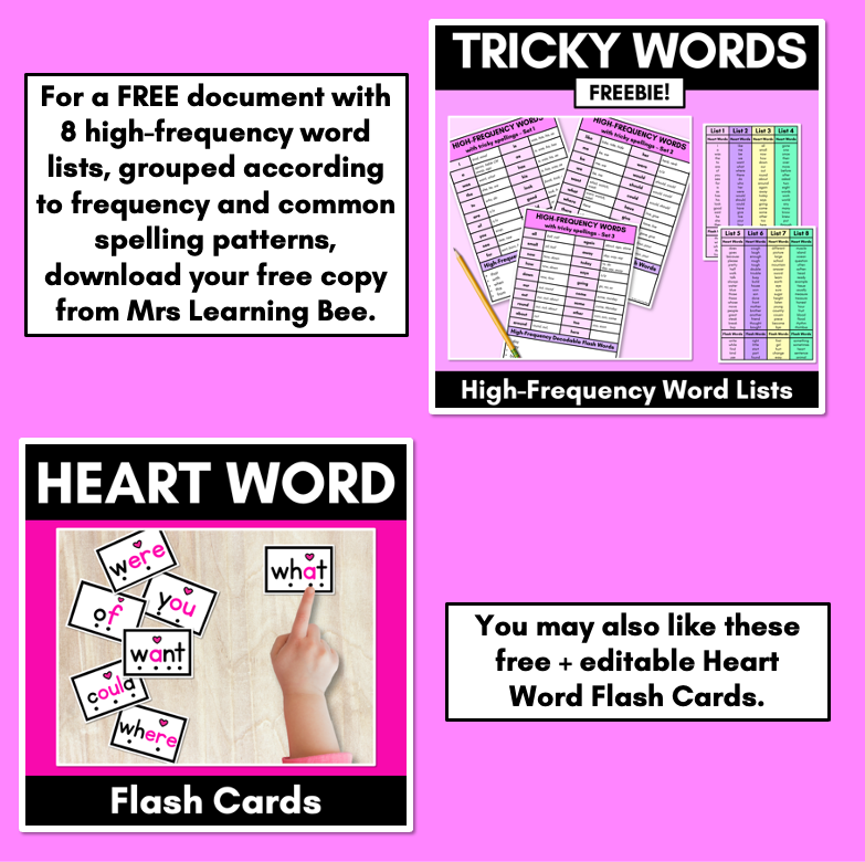 Playdough Heart Word Practice - Set 3
