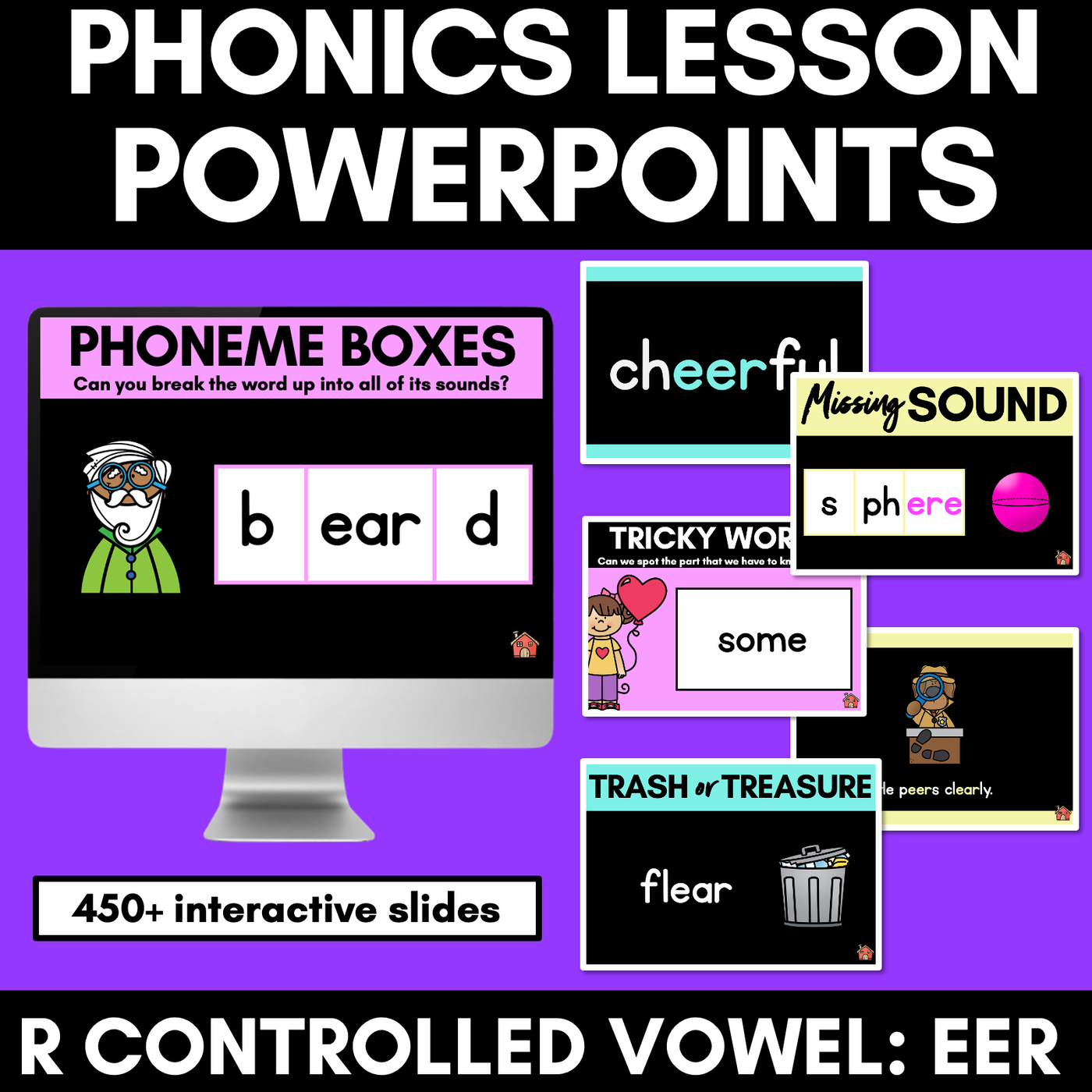 R-Controlled Vowel EER Powerpoint| EER EAR ERE