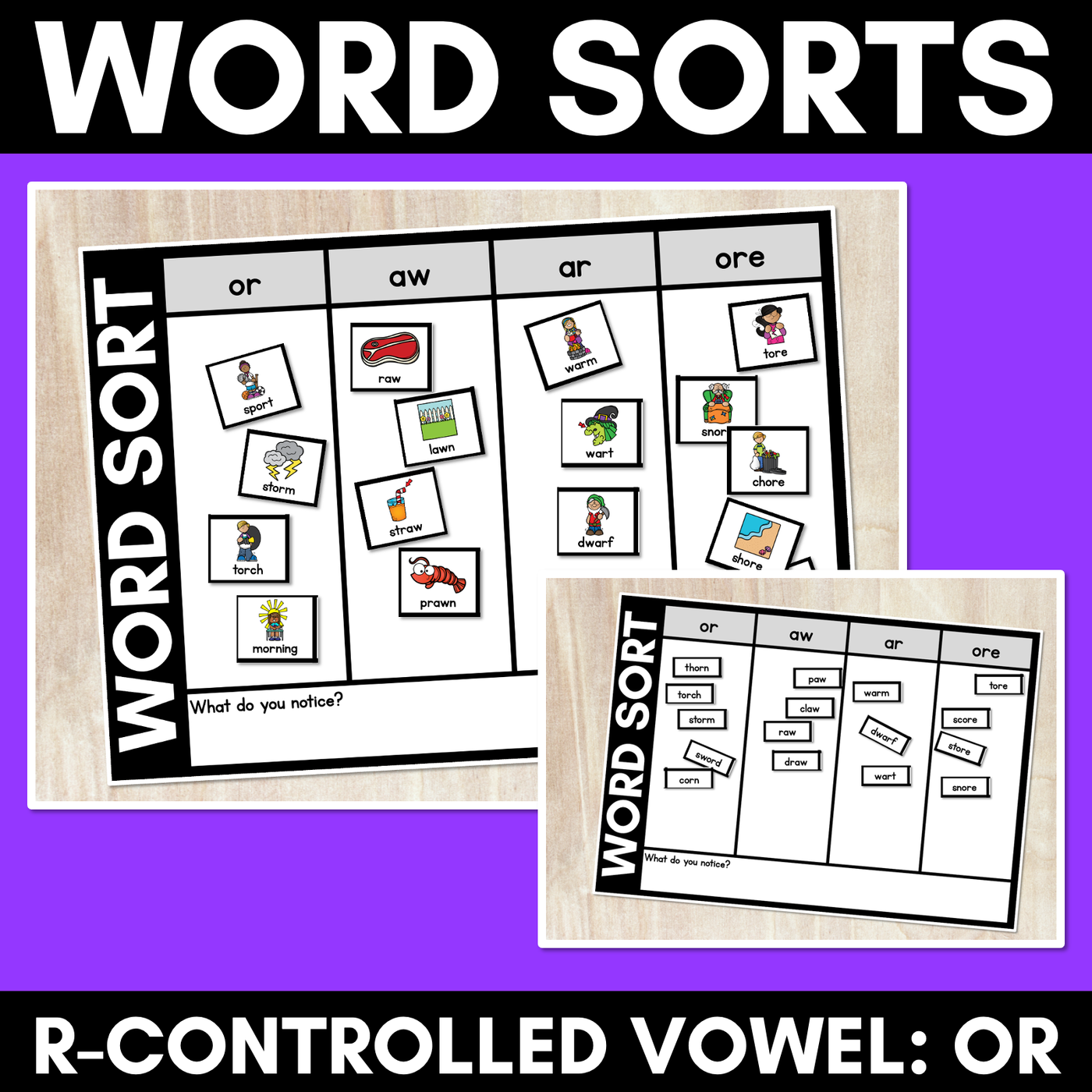 R-CONTROLLED VOWEL OR WORD SORT