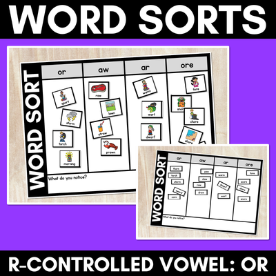 R-CONTROLLED VOWEL OR WORD SORT