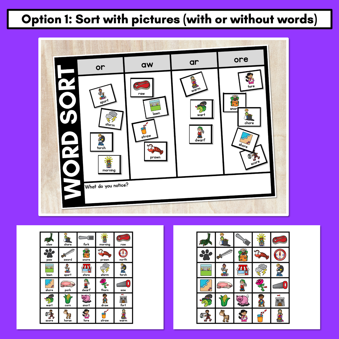 R-CONTROLLED VOWEL OR WORD SORT