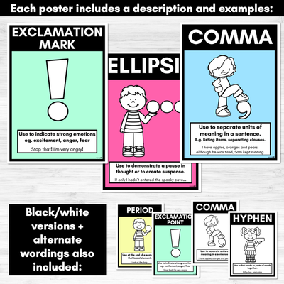 Punctuation Posters RAINBOW
