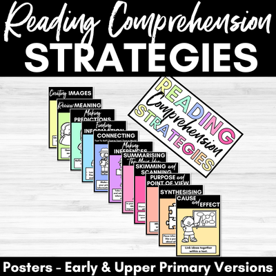 Reading Comprehension Strategies Posters RAINBOW