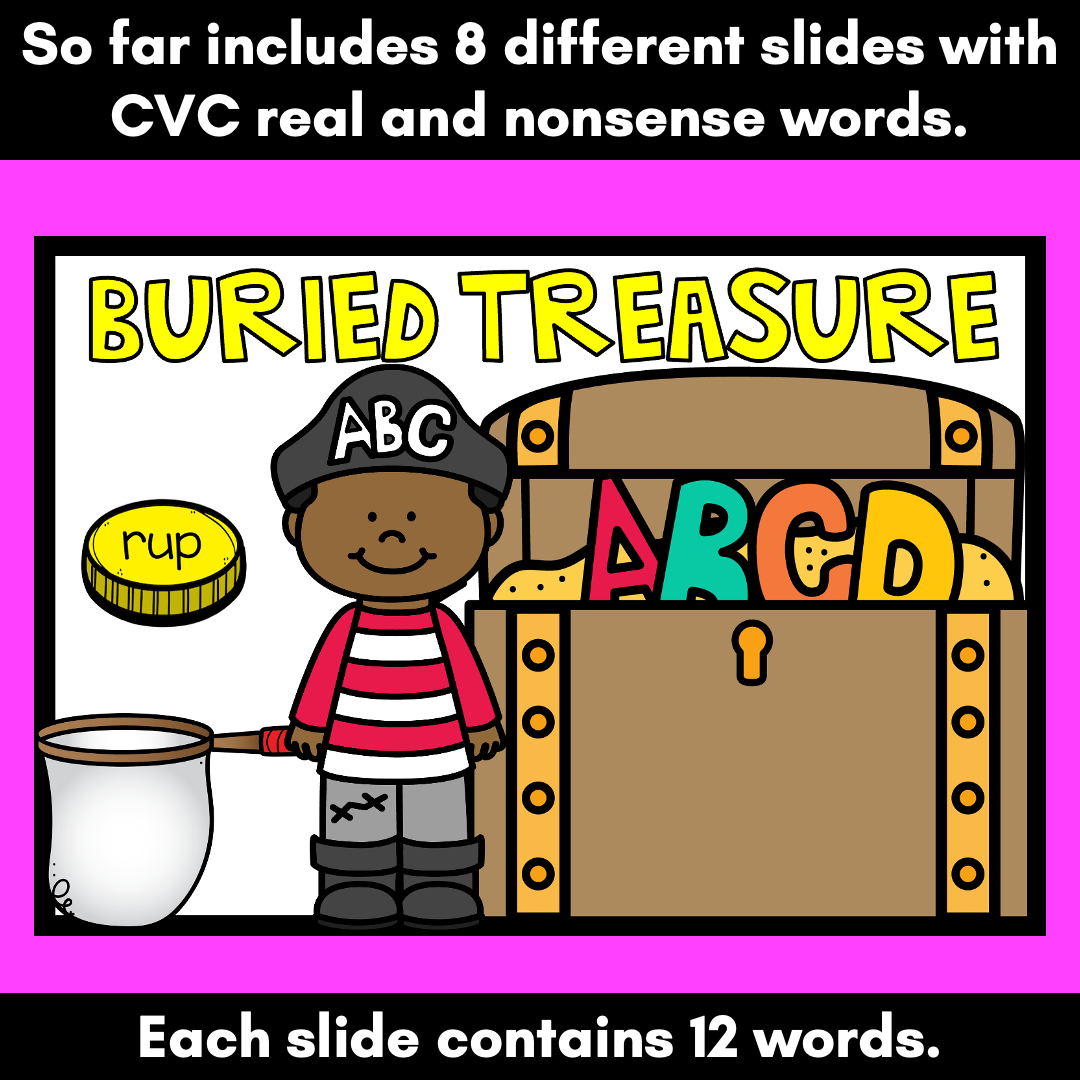 Real and Nonsense CVC Words DIGITAL Phonics Activity | POWERPOINT