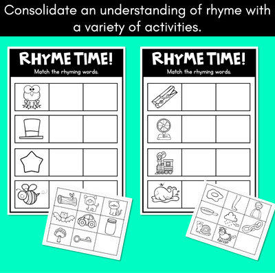 Rhyme Worksheets | Phonological Awareness Activities
