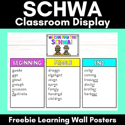 Schwa Classroom Display FREEBIE