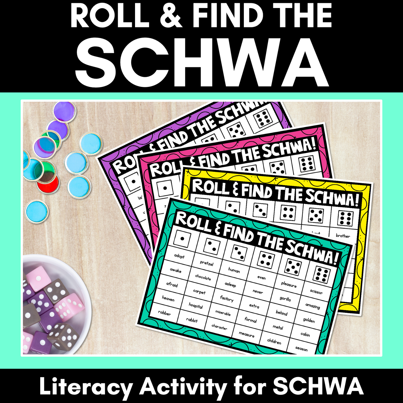 Schwa Game - Roll and find the schwa words