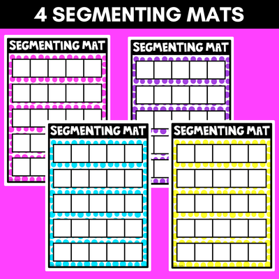 Blend & Segment Consonant Digraph Words - Sound Button Cards + Segmenting Mats