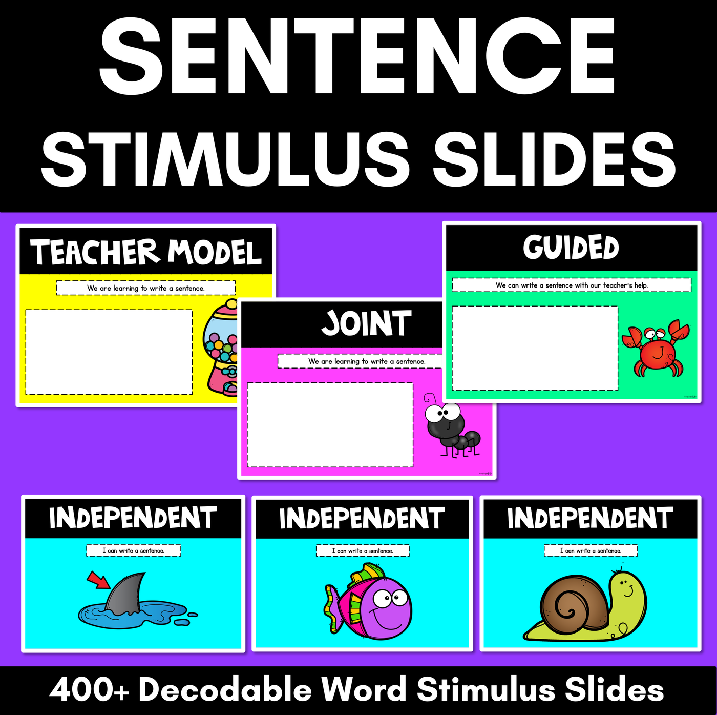 Sentence Stimulus Slides | Sentence of the Day Templates