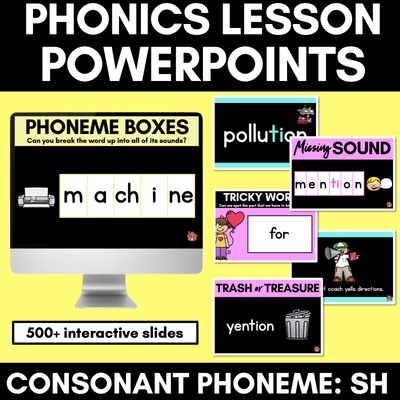 Consonant Sound SH PowerPoint | SH TI CI SI