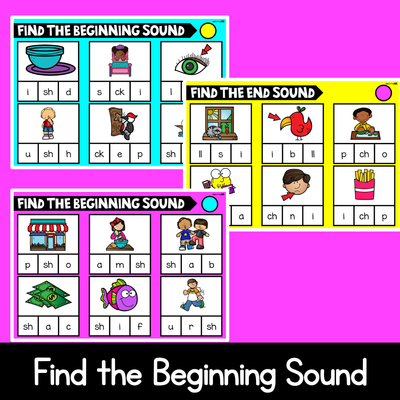 Digital Phonics Slides for Common Digraphs | Beginning, Middle & End Sounds