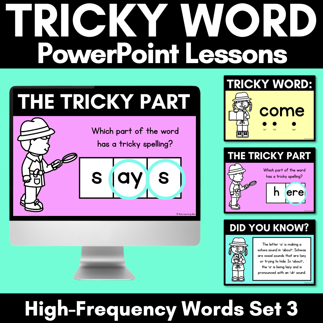 High Frequency Heart Word Lessons SET 3-  WORDS WITH TRICKY SPELLINGS