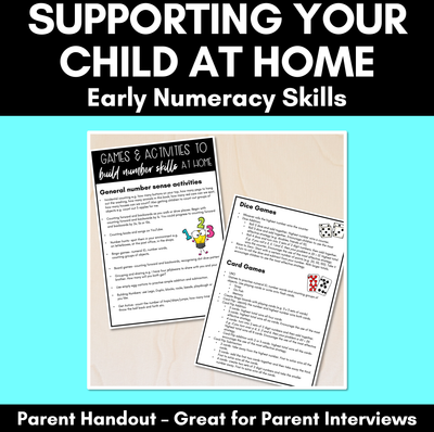 Supporting your child at home | NUMERACY PARENT HANDOUT