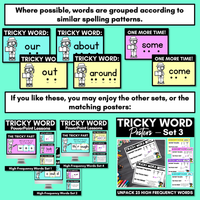 High Frequency Heart Word Lessons SET 3-  WORDS WITH TRICKY SPELLINGS