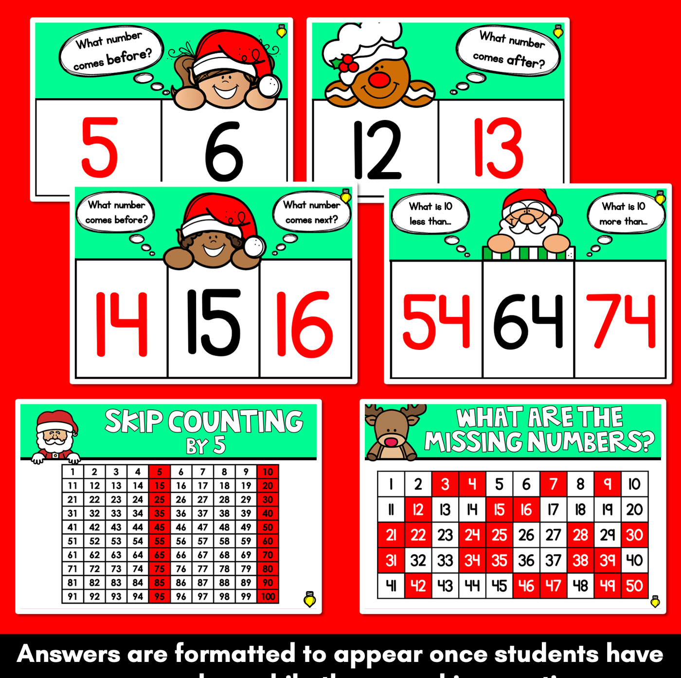 Christmas Activities Kindergarten - Christmas Math PowerPoint