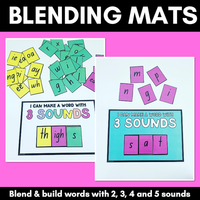 Sound Blending Mats - Word Blending Mats for Decodable Words