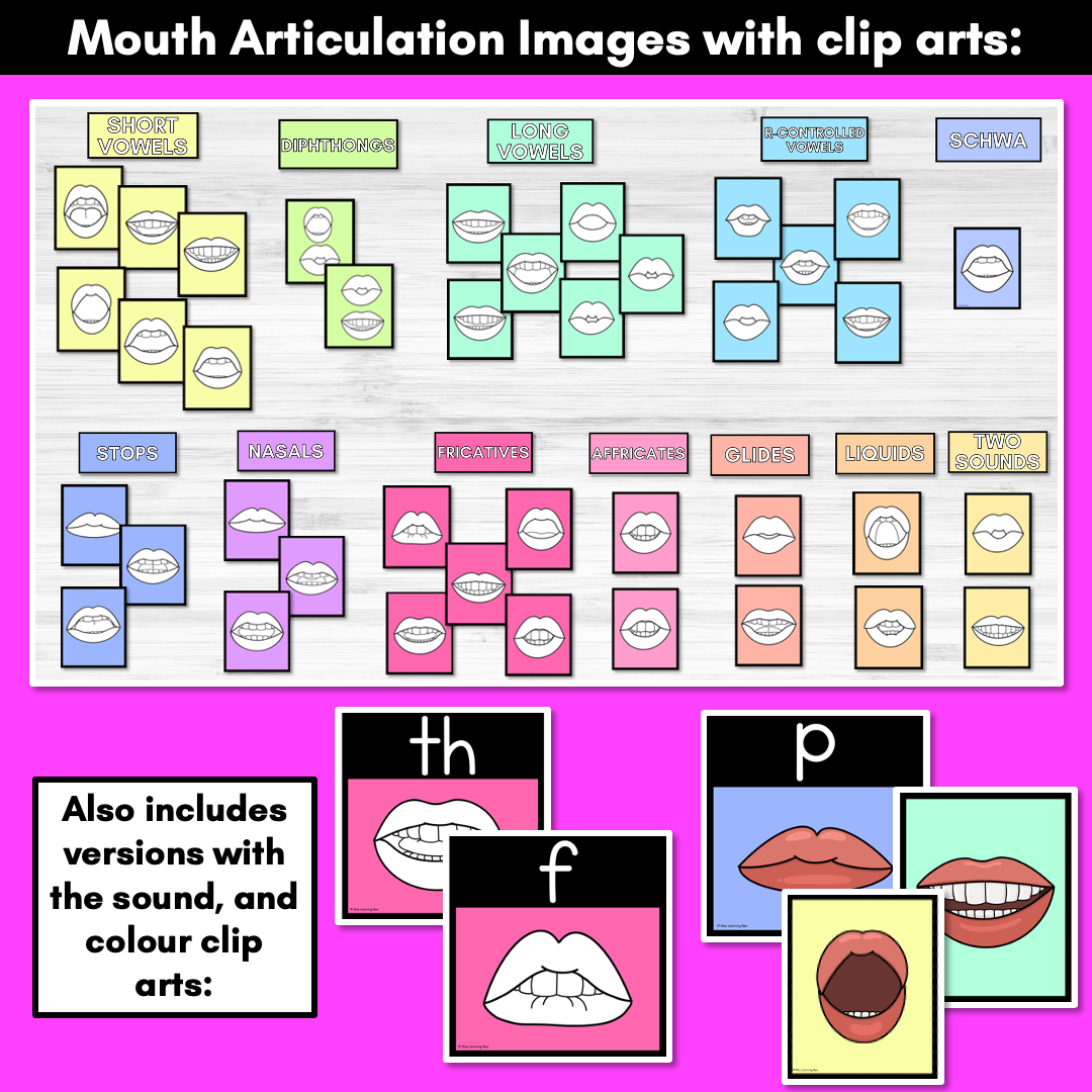 Mouth Articulation Flash Cards RAINBOW