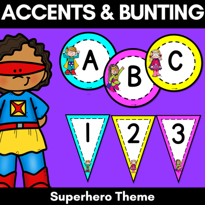 SUPERHERO THEME Accents & Bunting