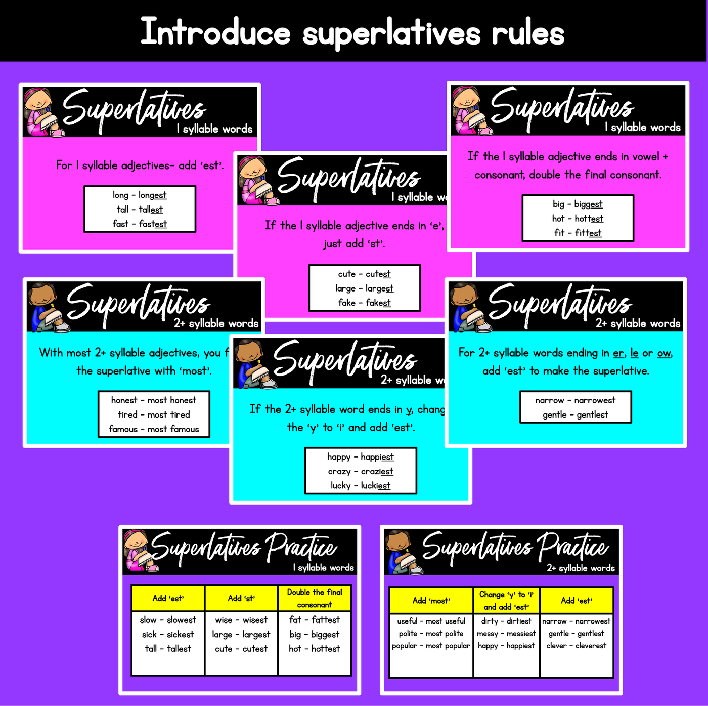 Superlative Adjectives PowerPoint Slides