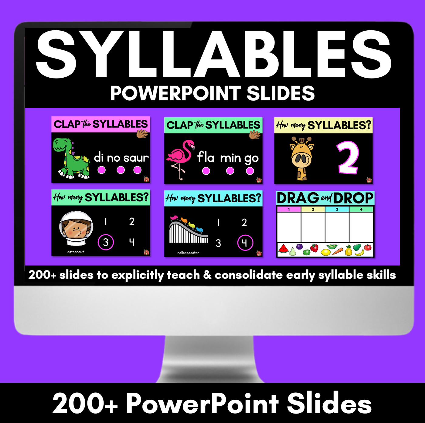 Syllables Activities - Phonological Awareness PowerPoint
