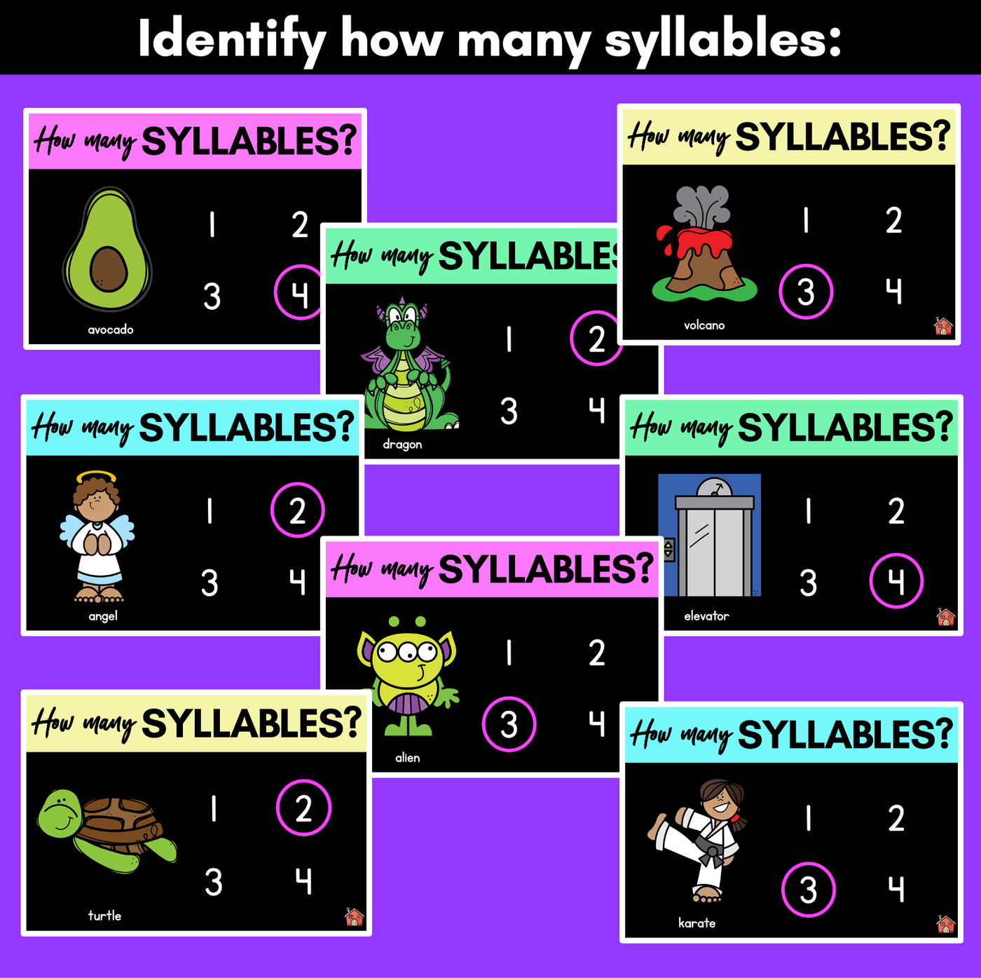 Syllables Activities - Phonological Awareness PowerPoint