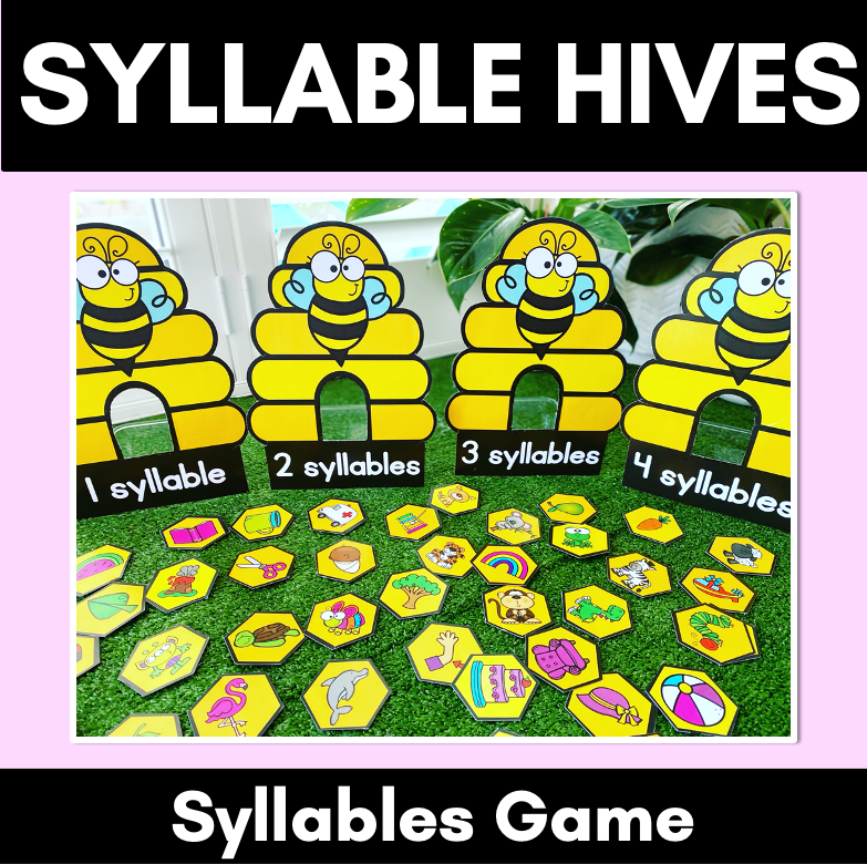 Syllable Sorting Game - Bee Hives