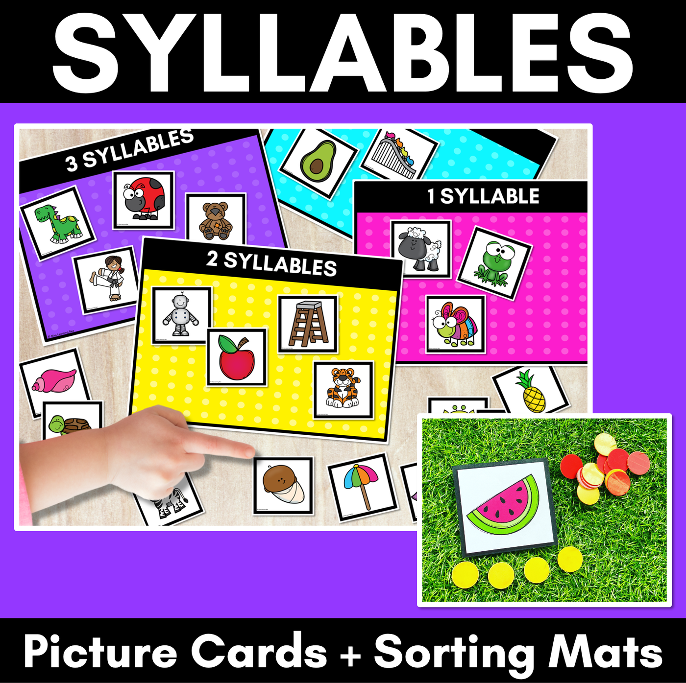 Syllable Picture Cards & Syllable Sorting Mats