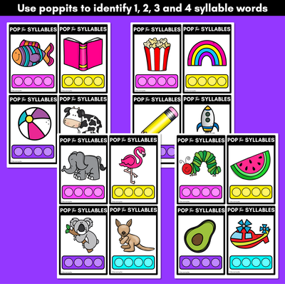 Syllable Poppit Task Cards