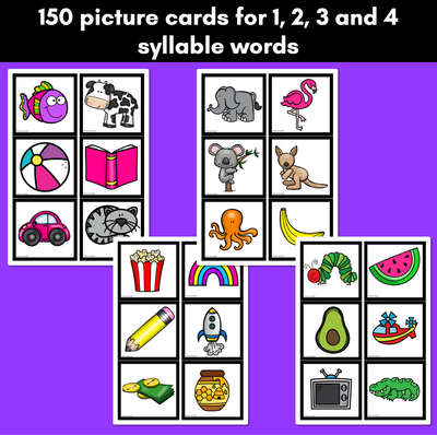 Syllable Picture Cards & Syllable Sorting Mats