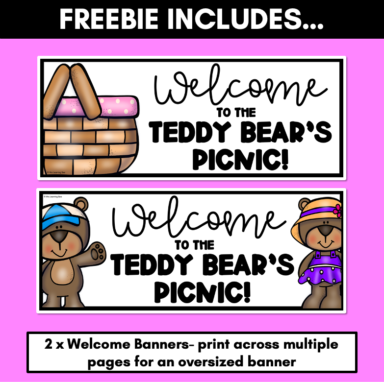 Teddy Bear's Picnic Freebie Templates