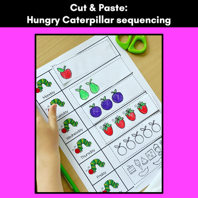 The Very Hungry Caterpillar Freebie Templates | Sentence Writing + Sequencing