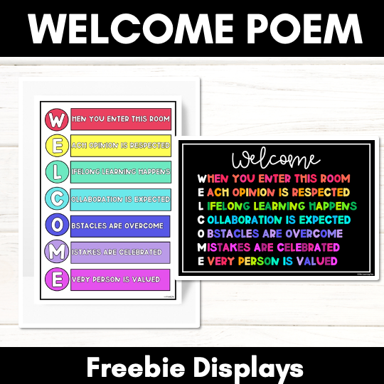 Welcome Posters