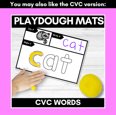 CVCC CCVC Word Playdoh Mats