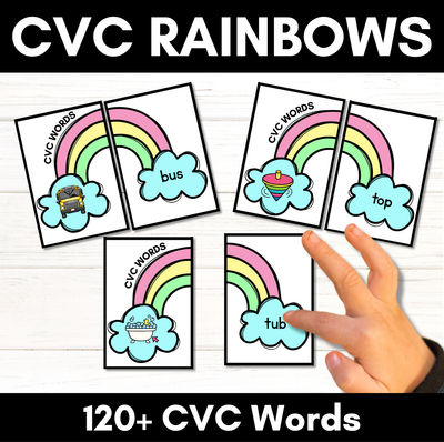 CVC Word Matching Activity - Kindergarten Phonics Literacy Center