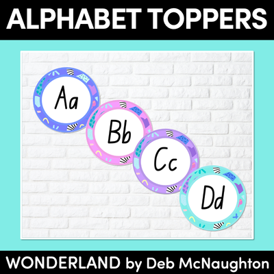 ALPHABET TOPPERS - The Wonderland Collection