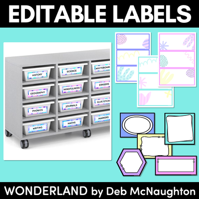 EDITABLE LABELS- The Wonderland Collection