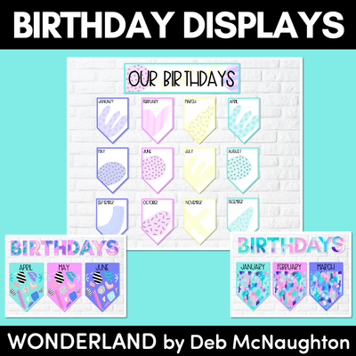 BIRTHDAYS DISPLAY- The Wonderland Collection