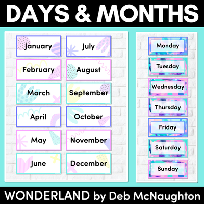 DAYS & MONTHS DISPLAY - The Wonderland Collection
