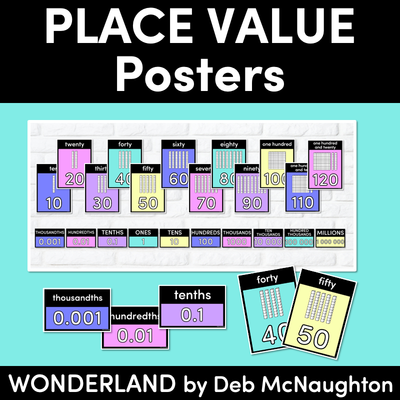 PLACE VALUE POSTERS - The Wonderland Collection