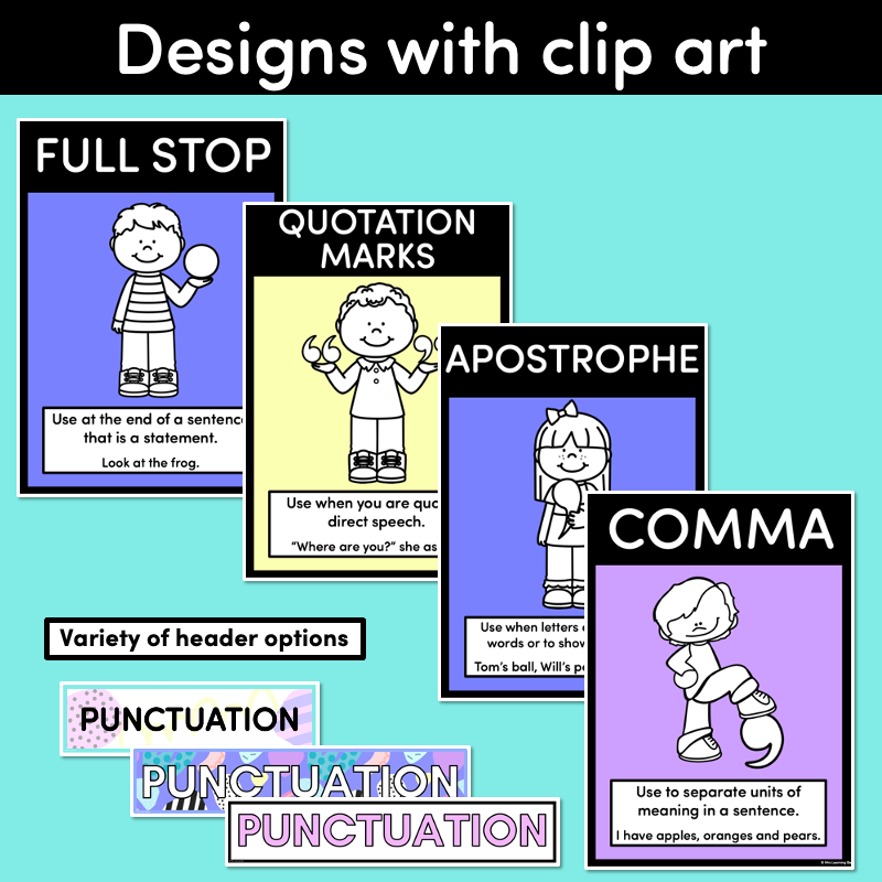 PUNCTUATION POSTERS - The Wonderland Collection